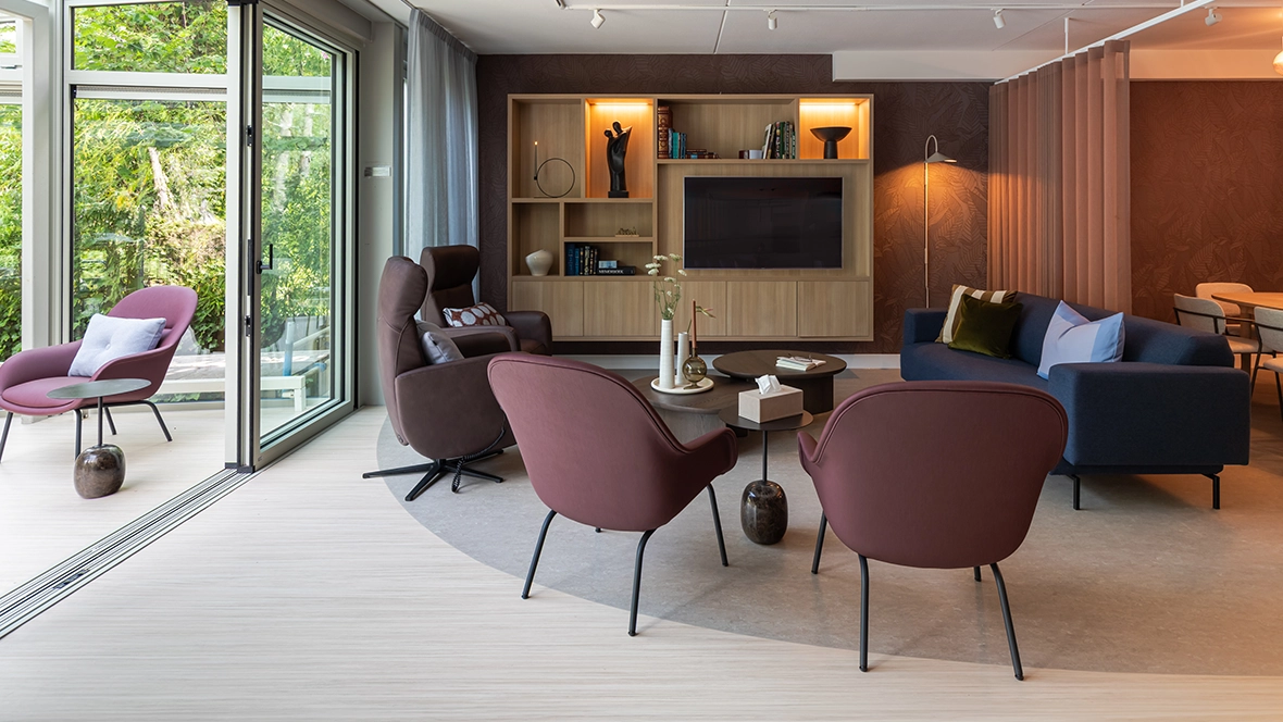 Joods Hospice Immanuel - woonkamer met Marmoleum vloer